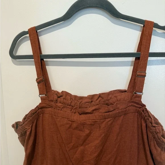 Toad & Co. Women’s Taj Hemp Sleeveless Jumpsuit Rust Size Large - Picture 7 of 10